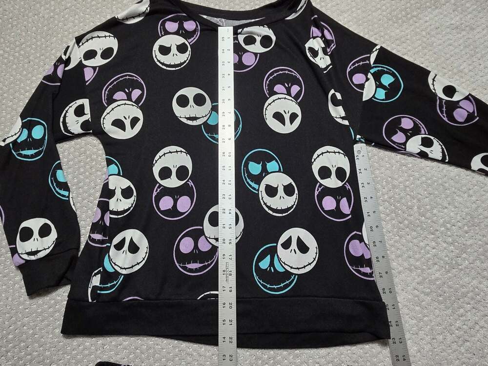 Disney The Nightmare Before Christmas Jack Skellington Long Sleeve Pajamas - Picture 3 of 10